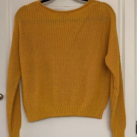 Wild Fable mustard yellow round neck sweater, S - Picture 2 of 3